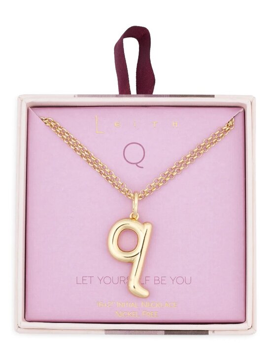 Leith Jewelry - LEITH Lowercase Initial Bubble Pendant Necklace